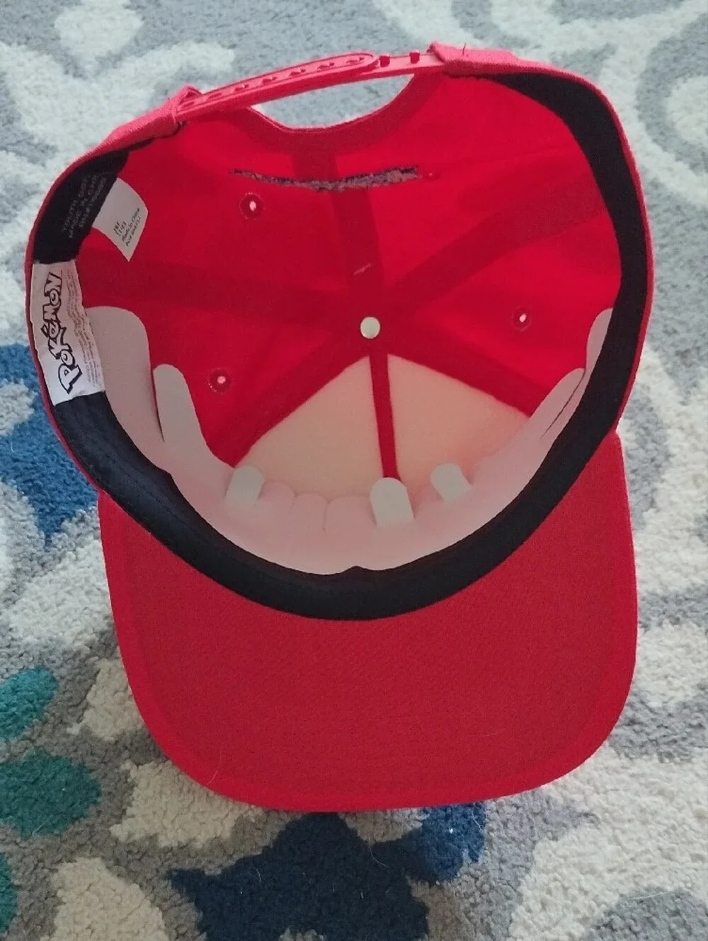 Pokemon Kids Red and White Pokeball Hat